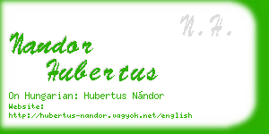 nandor hubertus business card